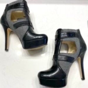 Michael Kors 8.5M black/grey ankle boots, heels